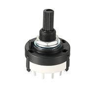 Rebower Banda Selector Giratorio Interruptor(con Perilla), 1P12T 1 Polo 12 Lanzamientos, 1 Plataforma [Para Radio, TV, Industrial Máquina Control Unidad] - 1uds