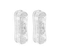 Rebower En Línea Cable Interruptor AC 250V 2A Balancín Control Interruptor, [para Lámpara, Escritorio Iluminación] - 2.4x 0.8 Pulgadas/Transparente/2uds