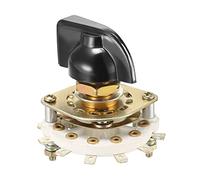 Rebower Selector Rotativo De Bandas 1P6T 1 punto extremo 6 Posiciones, 1 Nivel [Para Radio, TV, Unidad De Control De Máquinas Industriales] - 1 Pieza