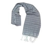 Rebozo artesanal de 3 metros apto para prácticas de doula hecho a mano en México (marrón y blanco)