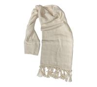 Rebozo de 3 metros de algodón apto para prácticas de doula, hecho a mano en México (Blanco crudo)