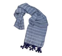 Rebozo de 3 metros de algodón apto para prácticas de doula, hecho a mano en México (Morado y blanco)