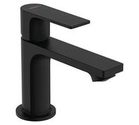 Hansgrohe Mezclador monomando de lavabo Rebris E 80 CoolStart 121 mm con desagüe Negro mate