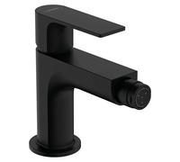Rebris E Grifo monomando de bidé (Negro, Mate, Profundidad del grifo: 14,6 cm, Barra de tracción metálica)