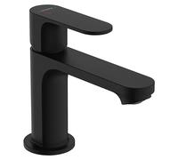 Rebris S Grifo de lavabo S80 (Negro, Caudal de agua: 4 l/min, Equipamiento del grifo: Barra de tracción)