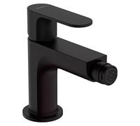 Rebris S Grifo monomando de bidé (Negro, Mate, Profundidad del grifo: 14,6 cm, Barra de tracción)