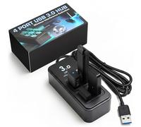 Rebuff Reality Hub USB de 4 puertos - Hub USB 3.0 alimentado para juegos - Conexión estable y sin retrasos para mouse, teclado, auriculares y rastreadores de realidad virtual - Sin costuras y