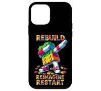 Rebuild Reimagine Restart Funny Brick Master Builder Dabbing Carcasa para iPhone 12 Mini