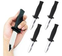 REC 4 PCS Cuchillos Falsos Retráctiles,Cuchillo de Plastico,Cuchillo Falsos Retractil,Desaparecidos Dagas con Hoja de Plástico Juguete de Trucos,Broma Accesorios,Recuerdo Fiesta Día de Los Inocentes