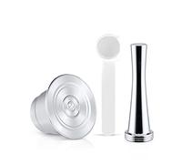 RECAFIMIL - Cápsulas de café reutilizables de acero inoxidable, recargables, con filtro de café, compatibles con máquina NES-presso, 1 cápsula + 1 prensador