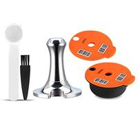 RECAFIMIL Taza de café Tassimo reutilizable de 180 ml con tapa de repuesto de 60 ml y tamper, cápsula de café rellenable de plástico PP, compatible con cafetera Tassimo