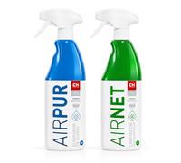 Recamania AIRNET + AIRPUR Limpiador y Eliminador de Olores para Aire Acondicionado | Pack 2 Pulverizadores 750 ml Cada uno