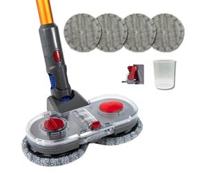 Recamania Cabezal de Fregona para Dyson V11 V10 V8 V7 deposito de Agua y 6 recambios de paño, 1 Vaso medidor de Agua y y un Bloqueo de gatillo para Hacer una actuación Mucho más cómoda.