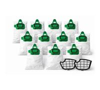 RECAMANIA Kit 12 Bolsas Aspiradora Compatible Vorwerk Kobold VK140 VK150 + 2 Filtros