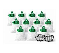 Recamania Kit 12 Bolsas Aspiradora Compatible Vorwerk Kobold Vk140 Vk150 + 2 Filtros
