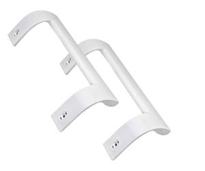 Recamania Kit Dos Tiradores Puerta frigorifico para Beko, para Saivod - Codigo original 4321270300, 2PT-163 - Medidas 250x75x90 mm