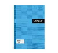 Recambio 4 taladros A4 100h 90gr Cuadrícula 4mm azul claro CAMPUS