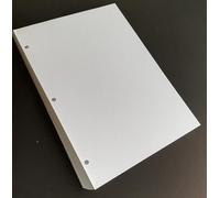 Recambio A4 21 x 30 cm con 4 orificios para archivador grande de 2/4 anillas (200 hojas con 3 agujeros de puntas)