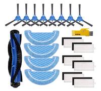Recambio Accesorios para Cecotec Conga 1090 1990 1790 1099 1760 1970 Robot Aspirador Repuestos Paquete de 1 Cepillo Principal&6 filtros Hepa& 8 cepillos Laterales&4 Trapos de fregona