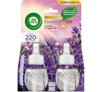 Air Wick Pack de 2 Recambios para Ambientador Eléctrico con aroma a Lavanda, infusionado con 2 veces más aceites esenciales