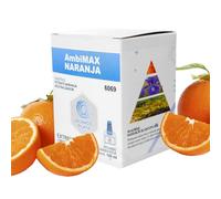 Recambio Ambimax Ambientador Naranja Extrem 100ml 30 días de duración, 150m2 de cobertura intensa, frescor y neutralizador de malos olores. Para baños (NO INCLUYE APARATO)