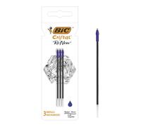Recambio boligrafo bic cristal renew color azul blister de 3 unidades