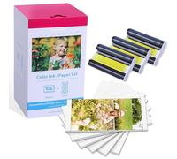 Compatible para Canon Selphy CP1300 Papel y Tinta, Reemplazo para Canon KP-108IN 3115B001(AA) para Canon Selphy CP1500 CP1200 CP1000 CP910, 3 Cartuchos y 108 hojas de Papel Fotográfico (100 x 148 mm)