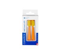 Curaprox Cabezales de cepillo de dientes CS 5460-para Juego de Viaje/Eliminación de Placa Ultra Suave |Color Aleatorio/Paquete Doble de recarga/Fabricado en Suiza