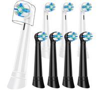 Recambio Cepillos Compatible con Oral B IO 2/3/4/5/6/7/8/9/10 Cepillos Eléctrico, Cabezales Compatible con Oral B IO Para el Cuidado de las Encías y la Limpieza Dental (8 Negro/Blanco)