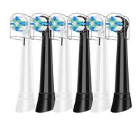 Recambio Cepillos Compatible con Oral B IO Cepillos Eléctrico, Cabezales Compatible con Oral B IO 2/3/4/5/6/7/8/9/10 Cuida tus Dientes y Encías (6 Negro/Blanco)