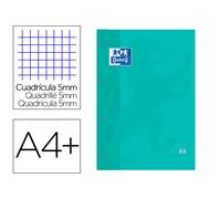 Recambio Color 1 Oxford Din A4+ 80 Hojas 90 Gr Cuadro 5 Mm 4 Taladros Color Ice Mint