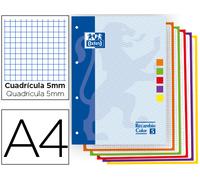Recambio Color Oxford A4 80 Hojas 90 Gr Papel Optik Cuadrado 5mm 4 Agujeros