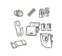 Shad D1B391MAR Recambio Sistema de Cierre de Baúl Sh39 Modelo 2013, Negro