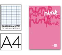 Recambio Cuadrado Pegado 5 mm Rosa A4 Natural 100F 100 g/m2