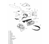 Recambio cubierta mecanismo pantalla para casco moto ORIENTAL MULTI VAS-V SYSTEM