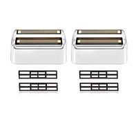 Recambio de Cabezal Compatible con BaByliss Afeitadora de Láminas FXFS2G/FXFS2 Afeitadora, Cabezal Eléctrico Compatible con BaByliss Pro Afeitadora de Láminas, Plata - 2 Conjuntos