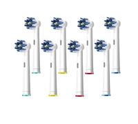 Recambio De Cabezales De Cepillo De Dientes Cruzados, Compatible Con Oral B, Compatible Con Braun, Boquillas De Cabezal De Cepillo Pro 500/1000/1500/3000/3757/5000/7000/7500/800 For OralB(8 White)