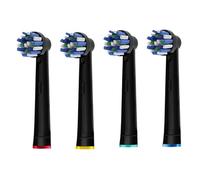 Recambio De Cabezales De Cepillo De Dientes Cruzados, Compatible Con Oral B, Compatible Con Braun, Boquillas De Cabezal De Cepillo Pro 500/1000/1500/3000/3757/5000/7000/7500/800 For OralB(4 Black)