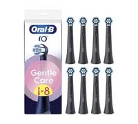 Oral-B - Juego de 8 cepillos de repuesto para gentle care, automáticos, negros, cepillado más suave, apto para encías sensibles, cepillo redondo para cepillos de dientes eléctricos oral B iO
