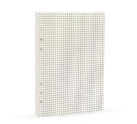 Recambio de cuaderno cuadriculado en espiral, inserto de planificador A5 con 6 anillas, para Filofax, 90 páginas impresas a doble cara, Harphia (A5 14 x 21 cm, cuadrícula)