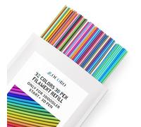 Recambio de filamento de bolígrafo 3D de 32 colores para bolígrafo 3Doodler Start+ 3D, filamento PCL de baja temperatura de impresión de 2,5 mm, cada color 15 cm x 5 piezas, total 160 piezas de 2400
