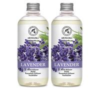 Recambio de Lavanda Con Aceite Esencial 2x500ml - Difusor Aromático Perfumado - Ambientador - Fragancia para Habitación