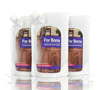 Recambio de Limpiador for Suelos de Madera Dura, 500mL sin Fragancia X3, sin Residuos Secado Rápido, Compatible con Bona Fregona de Spray