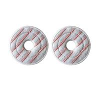 Recambio de mopa de microfibra lavable (2 unidades), reutilizable, for uso en seco y húmedo, compatible con Vileda.(Red)