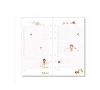 Recambio de páginas de 6 agujeros de tamaño A6, recambios coloreados para agenda personal de ejecutivo para anotar tu planificación diaria/semanal/mensual (40 páginas, 2 paquetes)