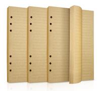 Recambio de papel A5 Papel rayado 3 piezas, 6 agujeros para carpetas de anillas 135 hojas 270 páginas recargable para cuaderno planificador agenda organizador diario de viaje