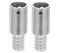 Recambio de punta roscada, Punta roscada de aluminio plateado de 22mm for mango de escoba y adaptador de fregona con poste de extensión, 10 Uds.