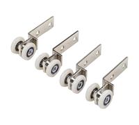 Recambio de rodillos para puertas de ducha, Pack Of 2 Or 4 Metal Bearing Pulley Block With Two Plastic Wheels For Sliding Doors(Type B 4PCS)