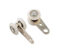 Recambio de rodillos para puertas de ducha, Pack Of 2 Or 4 Metal Bearing Pulley Block With Two Plastic Wheels For Sliding Doors(Type A 2PCS)