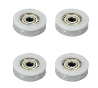 Recambio de rodillos para puertas de ducha, Pack Of 4 White Nylon U Groove Pulley Ball Bearing For Sliding Doors 5mm Bore 24mm OD